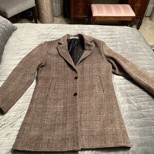 Men's Wool Topcoat - Beige Tweed - Men's Medium